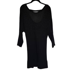 Vintage Cache Studded Low Back Sweater Dress, M